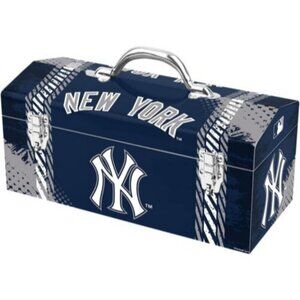 MLB New York Yankees Steel 16"x7"x8" Tool Box with Tray by Team Pro Mark